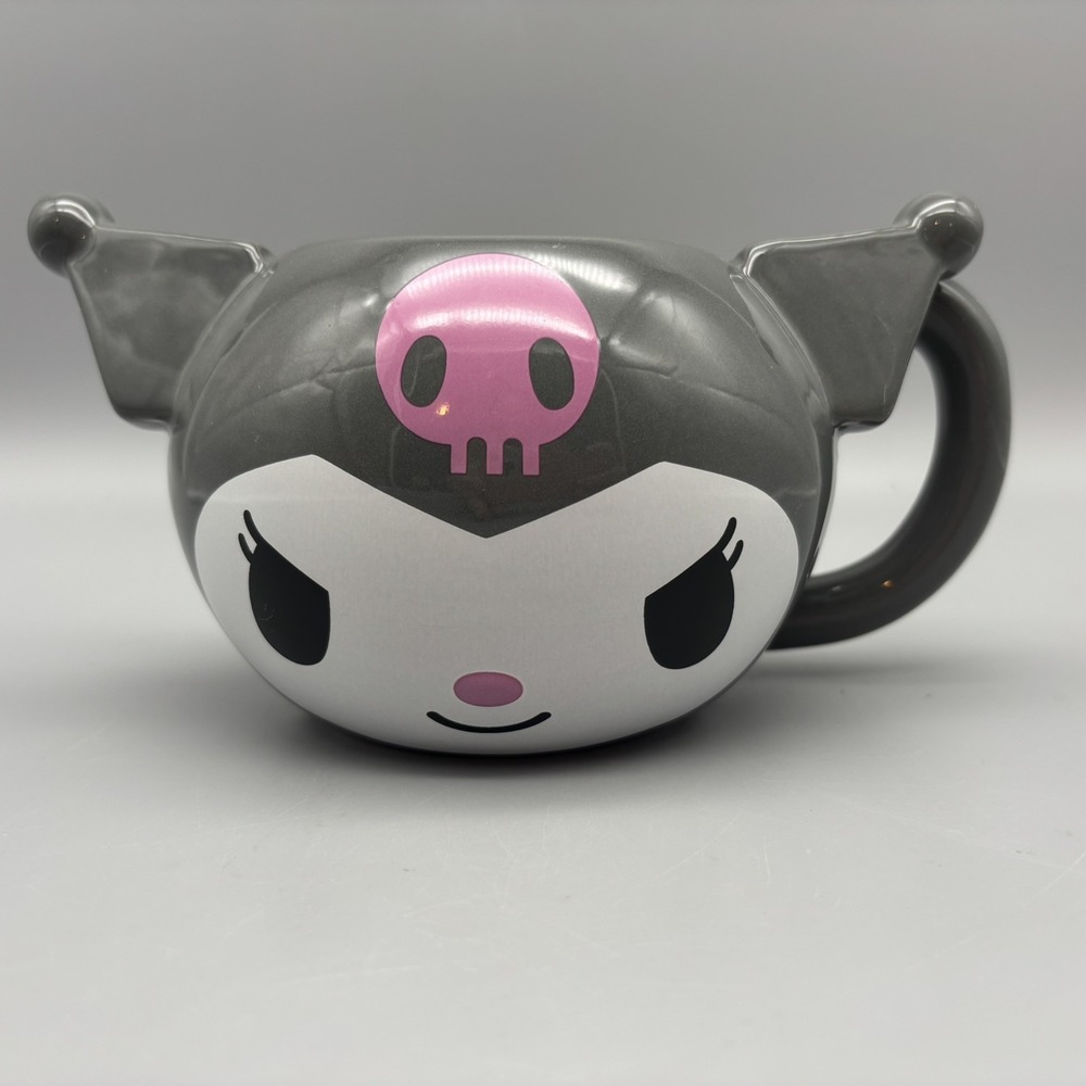 Sanrio Kuromi Sculpted Ceramic Mug Hello Kitty & Friends Grey